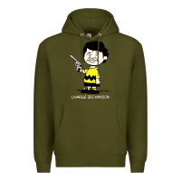 Army Green charlie brownson Premium Hoodie - StudioElite