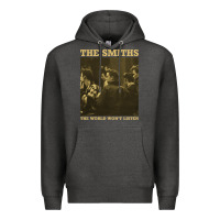 Charcoal Heather the smiths the world won't listen gift men women Premium Hoodie - StudioElite