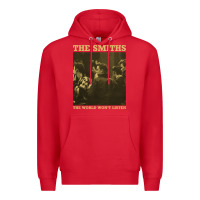 Red the smiths the world won't listen gift men women Premium Hoodie - StudioElite