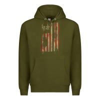 Army Green lamb of god, pure american metal flag Premium Hoodie - StudioElite