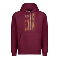 Burgundy lamb of god, pure american metal flag Premium Hoodie - StudioElite