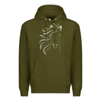 Army Green horse lover gifts Premium Hoodie - StudioElite