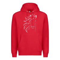 Red horse lover gifts Premium Hoodie - StudioElite