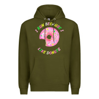 Army Green i run because i like donuts Premium Hoodie - StudioElite