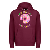 Burgundy i run because i like donuts Premium Hoodie - StudioElite