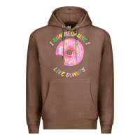 Chestnut i run because i like donuts Premium Hoodie - StudioElite