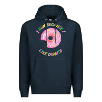 Navy i run because i like donuts Premium Hoodie - StudioElite