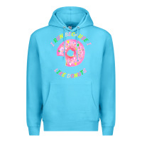Ocean Blue i run because i like donuts Premium Hoodie - StudioElite