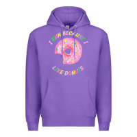Purple i run because i like donuts Premium Hoodie - StudioElite
