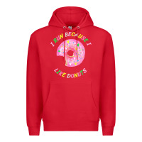 Red i run because i like donuts Premium Hoodie - StudioElite