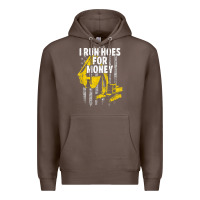 Coffee heavy equipment operator i run hoes for money usa flag t shirt Premium Hoodie - StudioElite