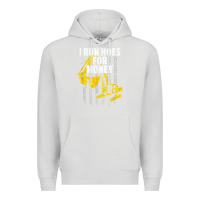 Dove Grey heavy equipment operator i run hoes for money usa flag t shirt Premium Hoodie - StudioElite