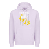 Lilac heavy equipment operator i run hoes for money usa flag t shirt Premium Hoodie - StudioElite