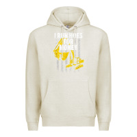 Oatmeal Heather heavy equipment operator i run hoes for money usa flag t shirt Premium Hoodie - StudioElite