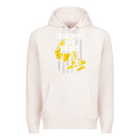 Pale Pink heavy equipment operator i run hoes for money usa flag t shirt Premium Hoodie - StudioElite