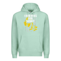 Seafoam heavy equipment operator i run hoes for money usa flag t shirt Premium Hoodie - StudioElite
