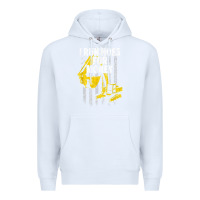 White heavy equipment operator i run hoes for money usa flag t shirt Premium Hoodie - StudioElite