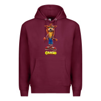 Burgundy Crash Bandicoot  Yo Yo Premium Hoodie - StudioElite