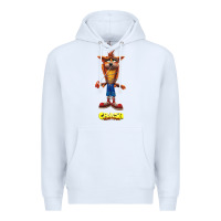 White Crash Bandicoot  Yo Yo Premium Hoodie - StudioElite