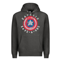 Charcoal Heather Captain Save-A-Hoe Vintage Funny Retro Premium Hoodie - StudioElite