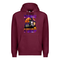 Burgundy my broom broke so now i drive a j.e.e.p witch halloween t shirt Premium Hoodie - StudioElite