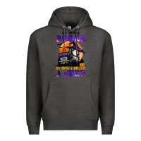 Charcoal Heather my broom broke so now i drive a j.e.e.p witch halloween t shirt Premium Hoodie - StudioElite