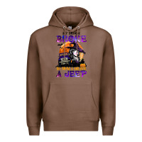 Chestnut my broom broke so now i drive a j.e.e.p witch halloween t shirt Premium Hoodie - StudioElite
