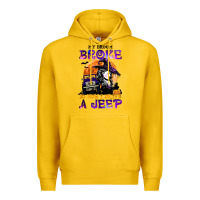 Lemon my broom broke so now i drive a j.e.e.p witch halloween t shirt Premium Hoodie - StudioElite