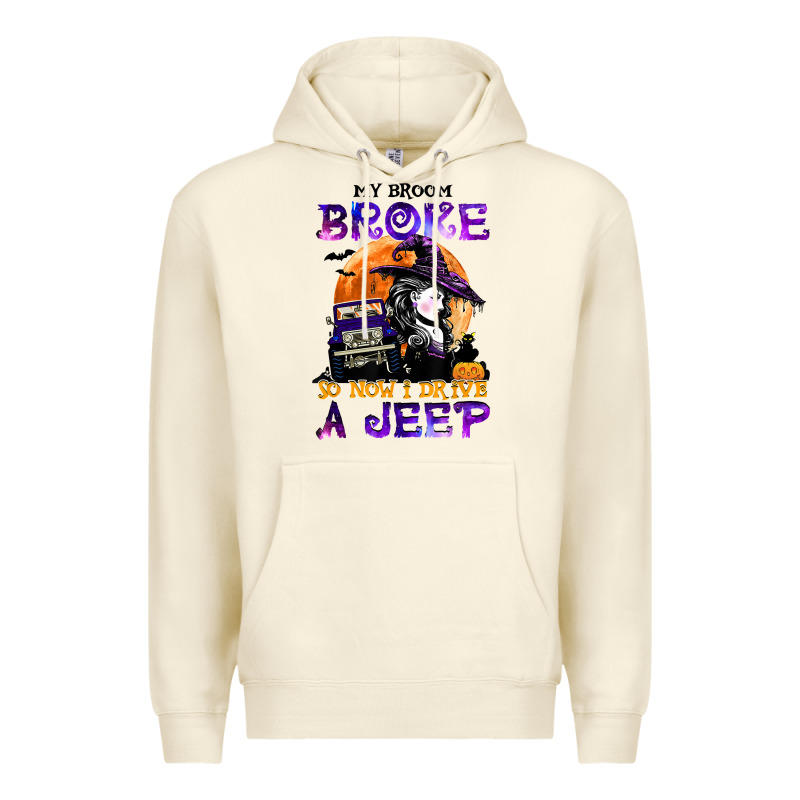 My Broom Broke So Now I Drive A J.e.e.p Witch Halloween T Shirt Premium Hoodie by StudioElite | Teevron