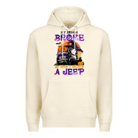 Sandshell my broom broke so now i drive a j.e.e.p witch halloween t shirt Premium Hoodie - StudioElite