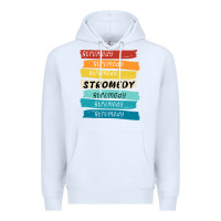 White stromedy Premium Hoodie - StudioElite