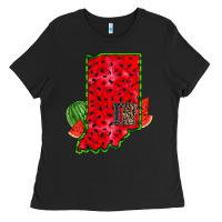 Black indiana watermelon Ladies Tee - RacoonDesign