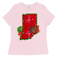 Bubblegum Pink indiana watermelon Ladies Tee - RacoonDesign