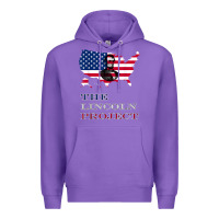 Purple the lincoln project save usa abraham lincoln american flag t shirt Premium Hoodie - StudioElite