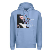 Colony Blue Original Portrait of Luciano Pavarotti Premium Hoodie - StudioElite
