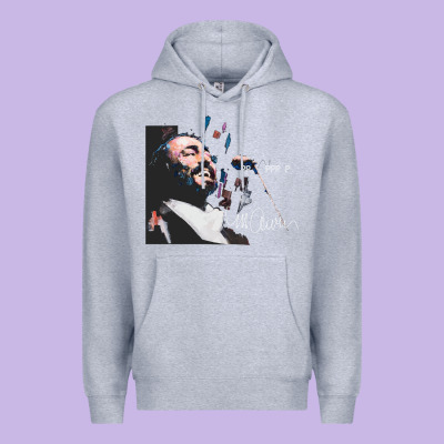 Original Portrait Of Luciano Pavarotti Premium Hoodie Designed By Studioelite