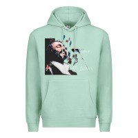 Seafoam Original Portrait of Luciano Pavarotti Premium Hoodie - StudioElite