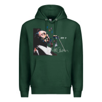 Sports Green Original Portrait of Luciano Pavarotti Premium Hoodie - StudioElite