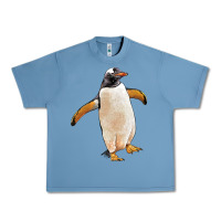 Pebble Blue penguin Urban Heavy Tee - LillyAllenDesigns