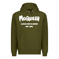 Army Green Alexander Mcqueen Classic Premium Hoodie - StudioElite