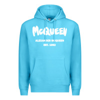 Ocean Blue Alexander Mcqueen Classic Premium Hoodie - StudioElite