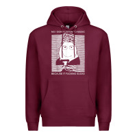 Burgundy no i don't listen to music because it fuckking suckks t shirt Premium Hoodie - StudioElite