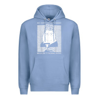Colony Blue no i don't listen to music because it fuckking suckks t shirt Premium Hoodie - StudioElite