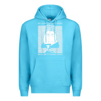 Ocean Blue no i don't listen to music because it fuckking suckks t shirt Premium Hoodie - StudioElite