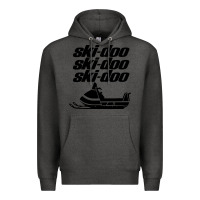 Charcoal Heather vintage ski doo Premium Hoodie - StudioElite