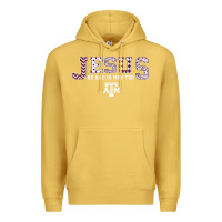 Antique Gold Texas A&m Aggies Jesus - Had 12 Men - Patterned Premium Hoodie - PixelFlow