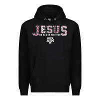 Black Texas A&m Aggies Jesus - Had 12 Men - Patterned Premium Hoodie - PixelFlow