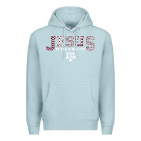 Blue Mist Texas A&m Aggies Jesus - Had 12 Men - Patterned Premium Hoodie - PixelFlow