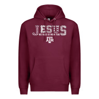Burgundy Texas A&m Aggies Jesus - Had 12 Men - Patterned Premium Hoodie - PixelFlow