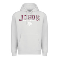 Dove Grey Texas A&m Aggies Jesus - Had 12 Men - Patterned Premium Hoodie - PixelFlow